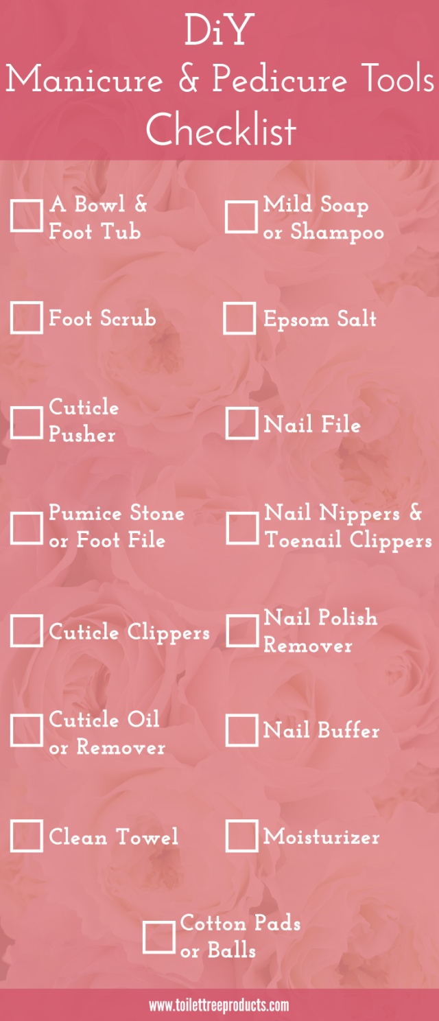 DIY manicure and pedicure tools checklist