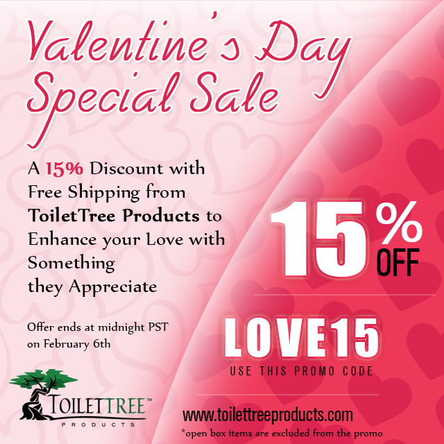Valentine's Day Sale 2017 at ToiletTree Products